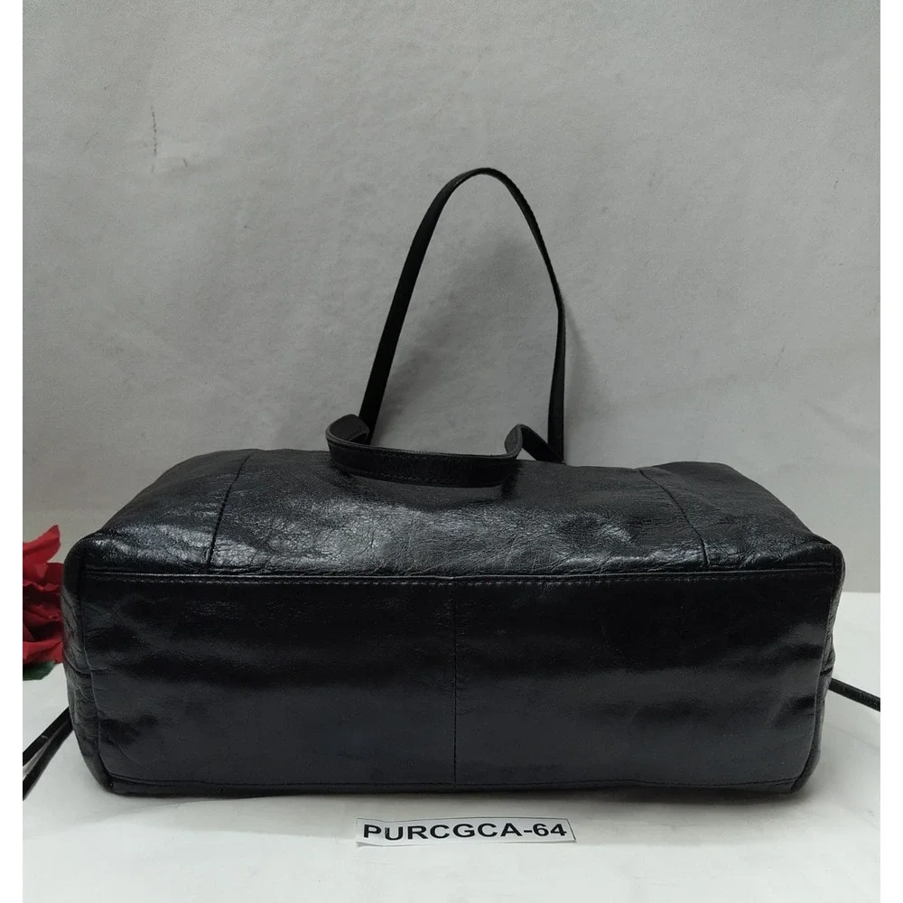 HOBO Black Leather Double Handles Shoulder Bag